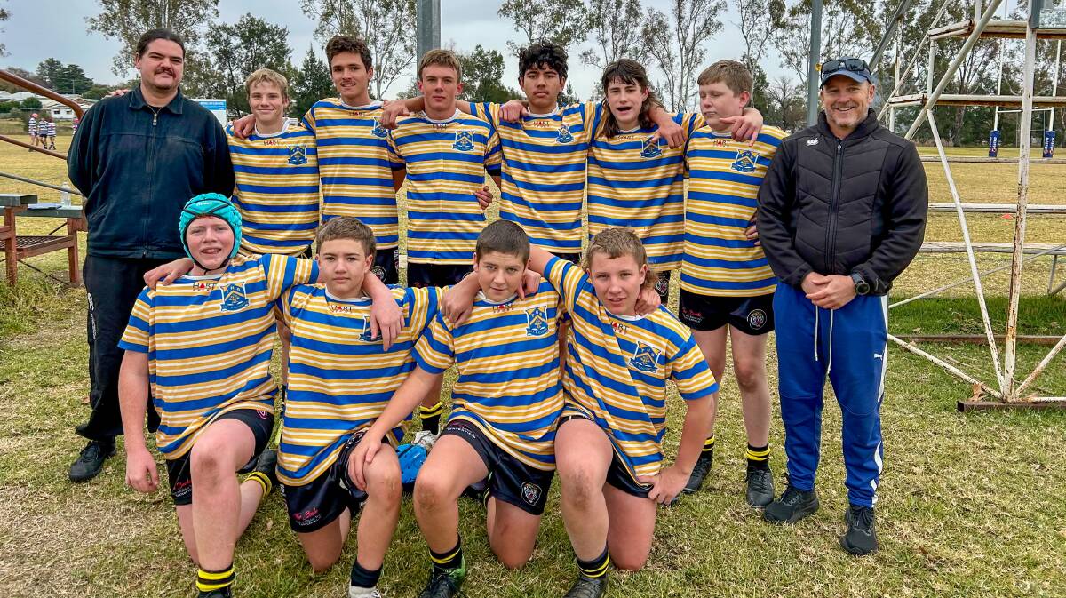 Tenterfield High School's under 14 rugby league team are through to the next round of the Small Schools Country Cup. Picture supplied. 