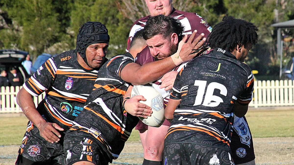 Corey Garrett led the way with his experience against the Tingha Tigers. Picture by Jana Romer