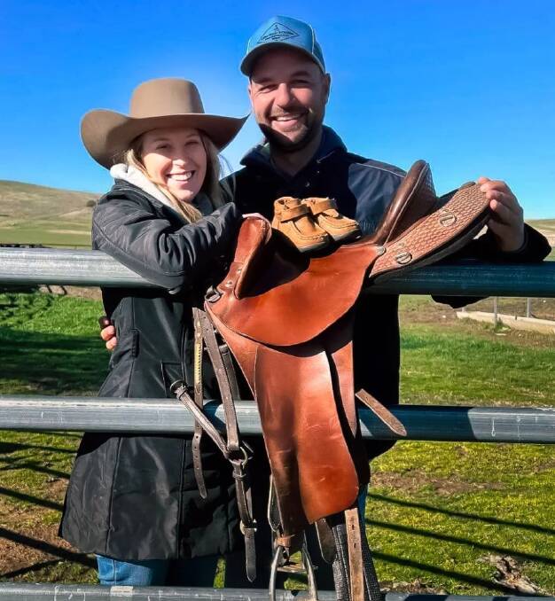 Farmer Wants A Wife stars Clare Hockings and Brad Jones are all smiles as they announce they are expecting a baby. Farmer Brad, from Cootamundra, met Clare on the latest season of the popular reality television show. Picture from Instagram (Clare_Hockings)