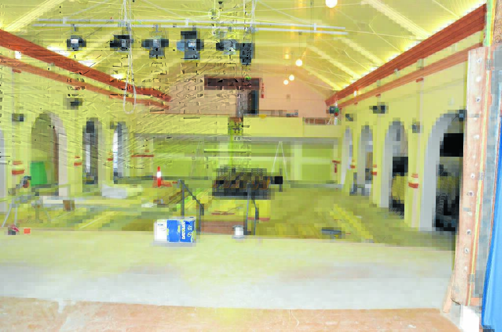 RENOVATION: The view from the stage, which has been extended out making it bigger (below).